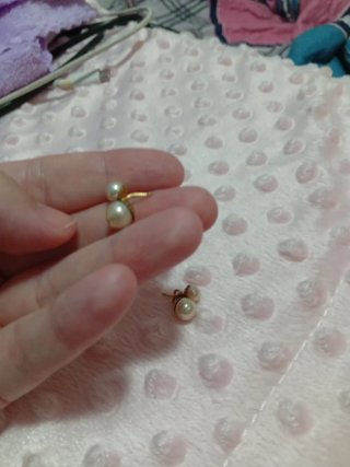 Pendientes de perlas chapados en oro