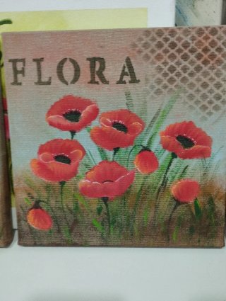 Cuadro decorativo FLORA con amapolas