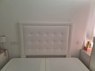 Cabecero Polipiel Blanco Cama 150