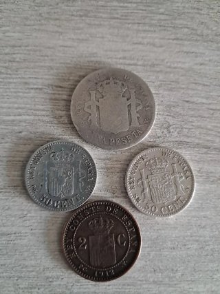 Monedas Alfonso XIII (4 unidades)