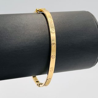 Pulsera caña cartier 18k