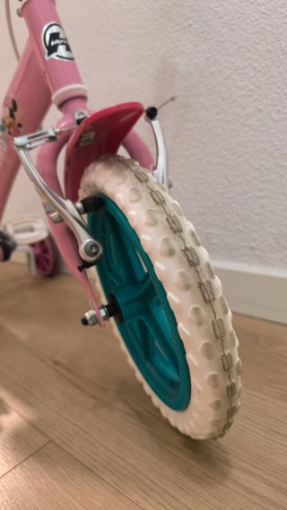 Bicicleta Minnie con Ruedines Rosa