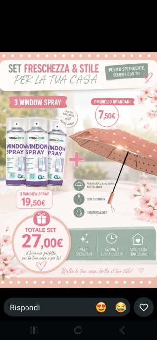 Set 3 Window Spray + Ombrello Brandani