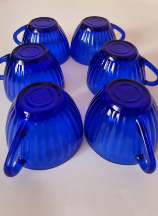 Juego 6 Tazas Café Vintage Duralex cobalt