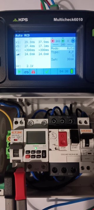 Cuadro eléctrico programable para motores. 4-6.3A