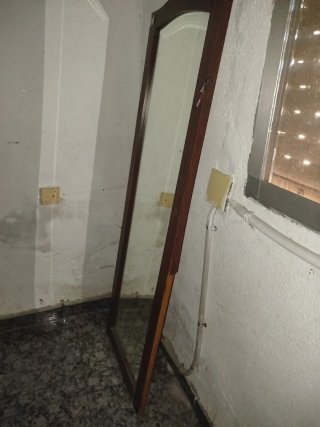 Espejo de pie madera y cristal