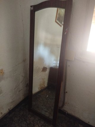 Espejo de pie madera y cristal
