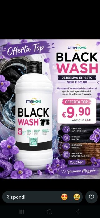 Detersivo Black Wash Stanhome