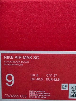 Nike Air Max SC Negro Talla 42.5