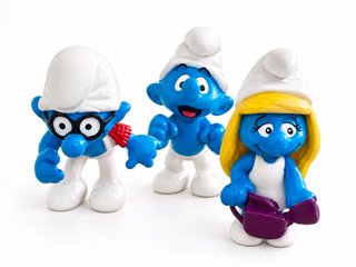 Pack 3 Figuras Pitufos Retro
