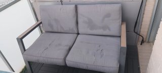 Conjunto Terraza/Jardín Metal y Tela, 4 piezas.