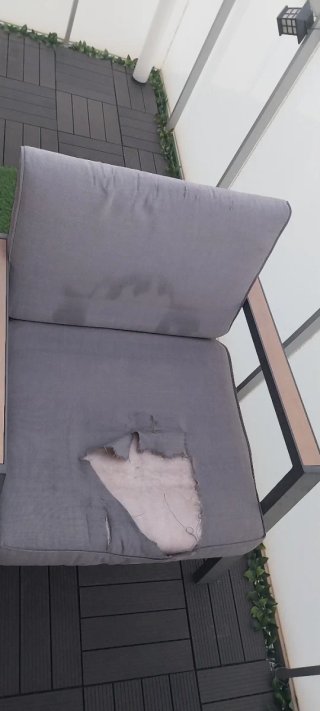 Conjunto Terraza/Jardín Metal y Tela, 4 piezas.