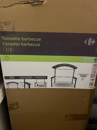 Cenador Carrefour para barbacoa gris