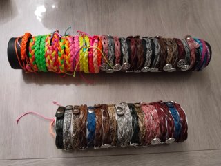 Pulseras trenzadas multicolor 3x1