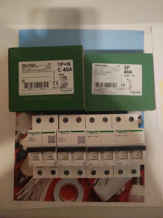 Lote 6u  Schneider R9L20640 y A9R60240 Diferencial