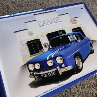 Placa Metálica Renault 8 Gordini 21x15 cms
