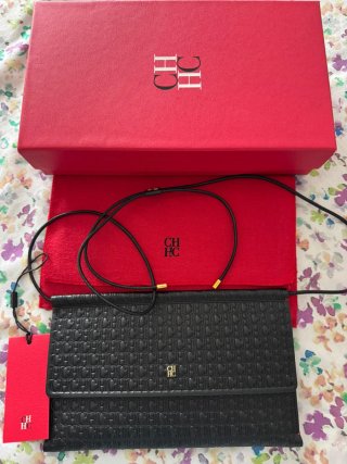 Bolso Carolina Herrera Negro y Rojo