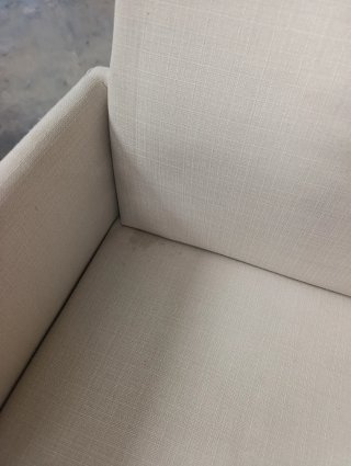 2 Butacas Beige Tela y Metal