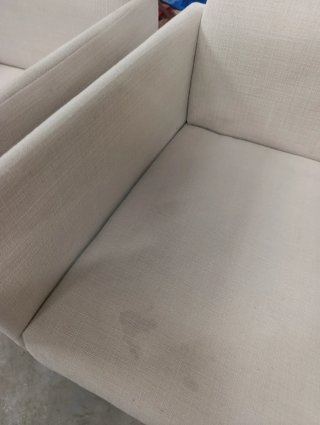 2 Butacas Beige Tela y Metal