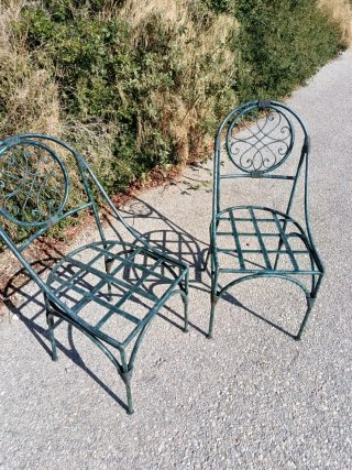 2 Sillas Marroquíes Forja Verdes