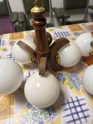 Juego de 4 lámparas de techo tres marron miel