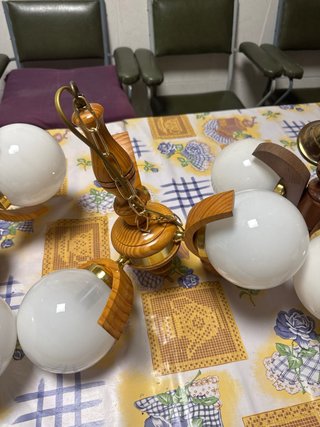 Juego de 4 lámparas de techo tres marron miel