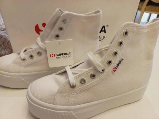 Zapatillas Superga plataforma blancas