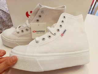 Zapatillas Superga plataforma blancas