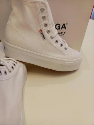 Zapatillas Superga plataforma blancas