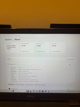 Portátil Dell i5 16GB RAM 256GB SSD