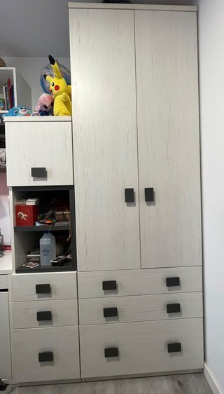 Habitación juvenil completa: armario + cama alta