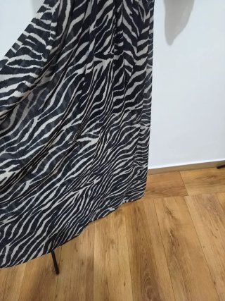 Abito lungo fantasia zebra