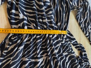 Abito lungo fantasia zebra