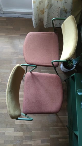 Sillas de comedor de terciopelo y tela