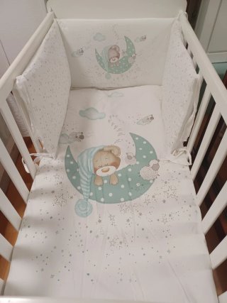 Ropa de cuna osito y luna