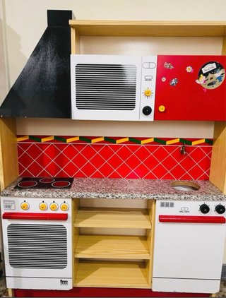 Cocina de juguete de madera infantil