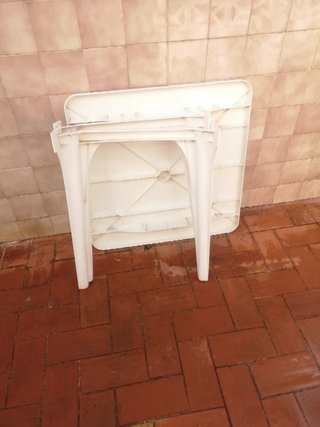 Mesa cuadrada desmontable exterior 74x74