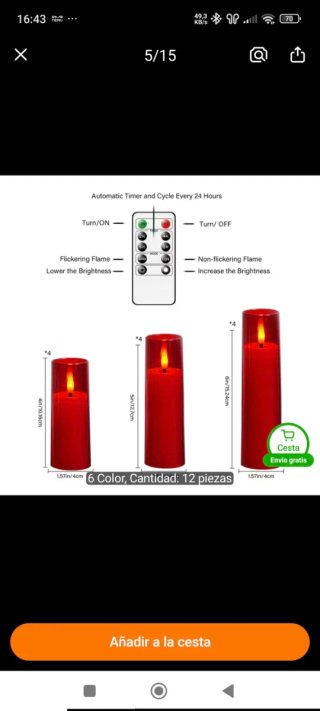 Velas LED para Bodas y Decoración