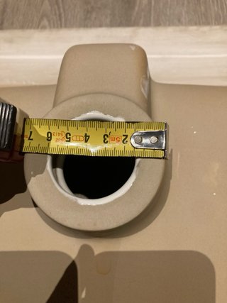 Pica de baño de porcelana beige
