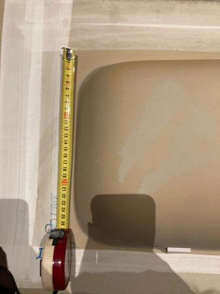 Pica de baño de porcelana beige
