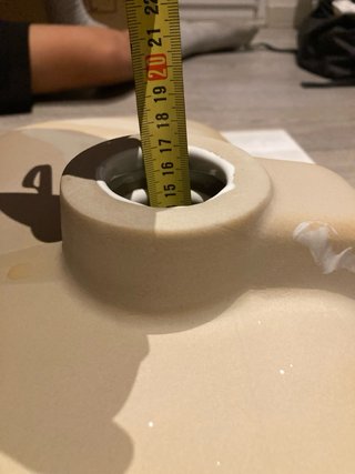 Pica de baño de porcelana beige