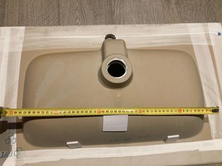 Pica de baño de porcelana beige