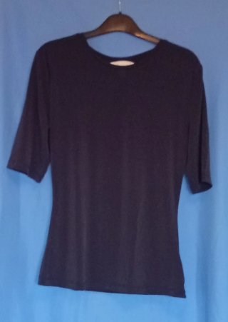 Camiseta azul marino manga 3/4