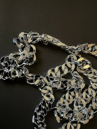Catena Uomo Argento 60cm 89g Larga 10mm