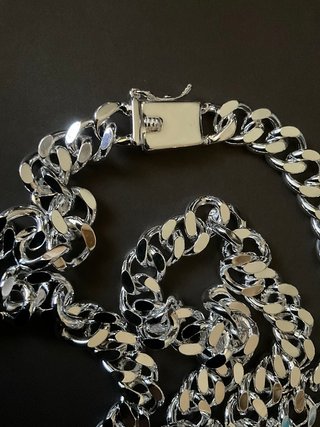 Catena Uomo Argento 60cm 89g Larga 10mm