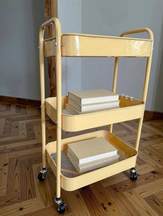 Carrito Organizador 3 Niveles Amarillo