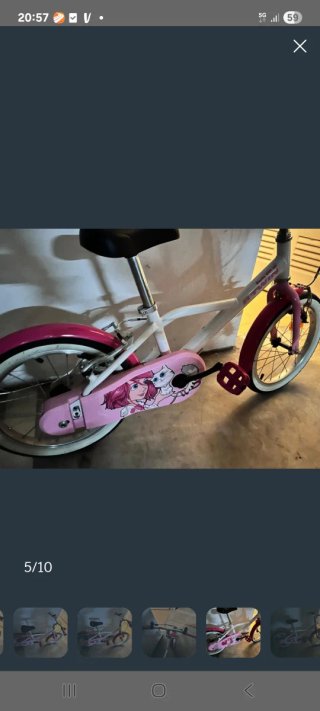 Bicicleta infantil B'TWIN rosa