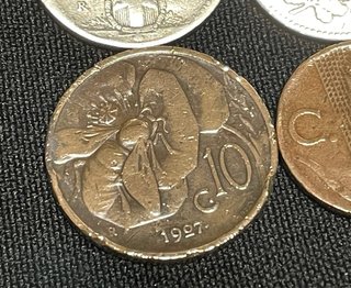 Lote 4 monedas Reino Italia desde 1911