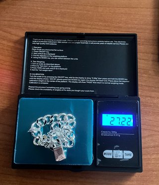 Bracciale da uomo colore argento largo 10 mm