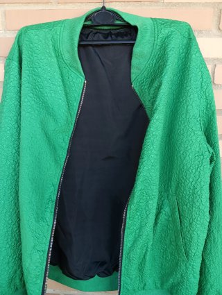 Chaqueta Bomber SHEIN Verde Mujer Talla M
